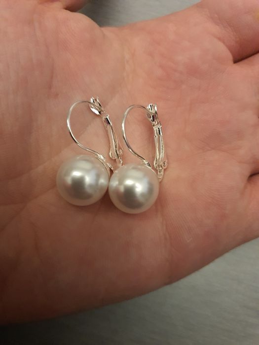 Kolczyki Damskie Wiszące Perły Perełki