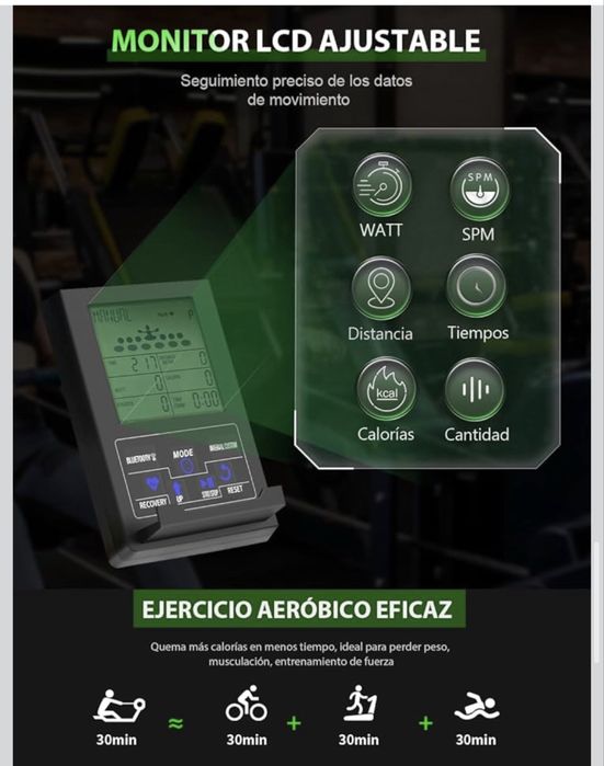 Maquina remo dobravel com Bluetooth Neezee