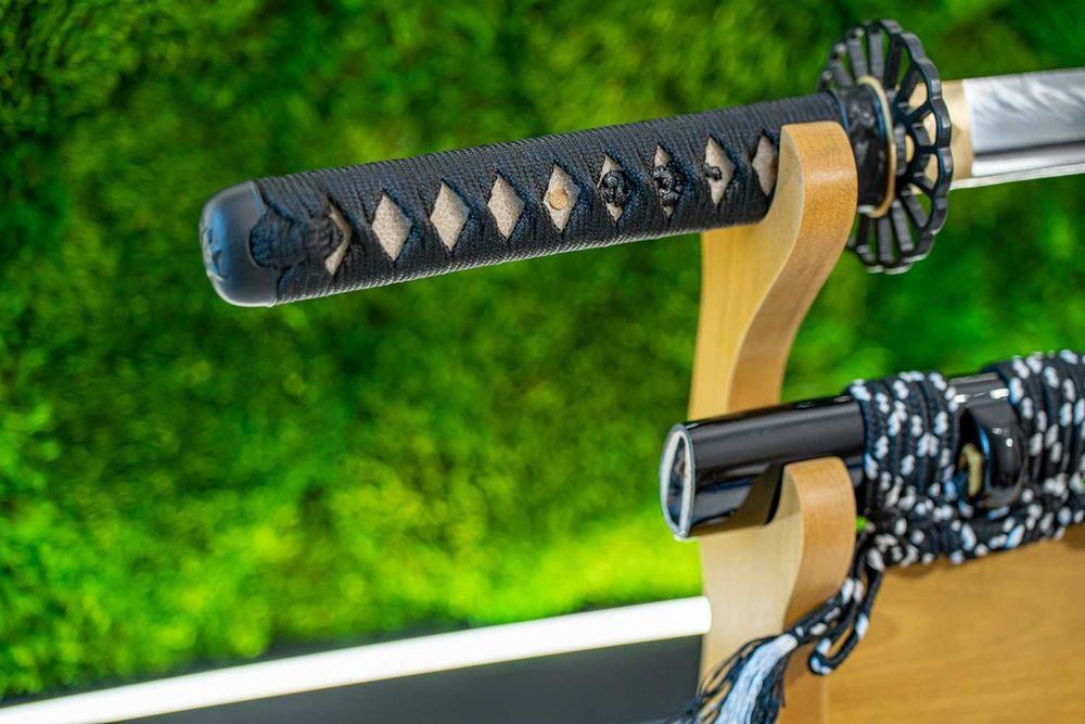 Japoński Miecz Samurajski WAKIZASHI Stal T10 Prawdziwy Hamon OSTRY