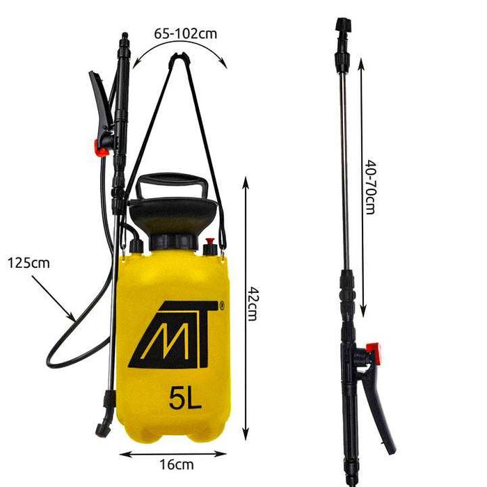 OPRYSKIWACZ CIŚNIENIOWY opryskiwacz ogrodowy 5l + dysze