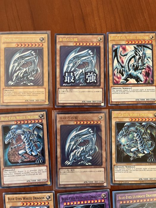 Lote Yu-Gi-Oh! Coleção Blue-Eyes White Dragon & Ultimate Dragon (9 Cartas)