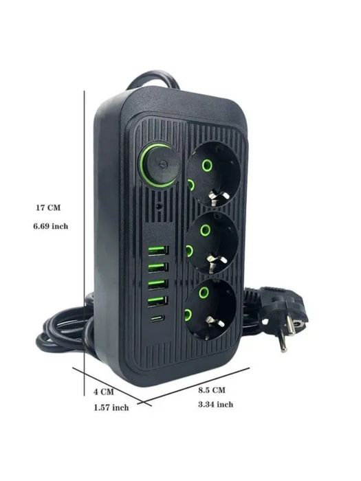 Подовжувач мережевий універсальний, який підтримує USB