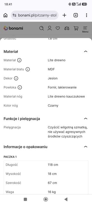 Używany stolik kawowy lite drewno Teultat