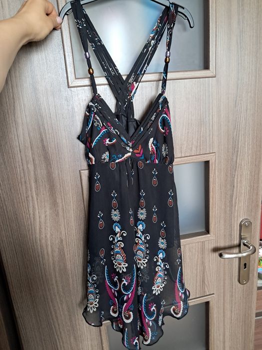 Bluzka top r.36/S asymetryczna lato tiulowa George