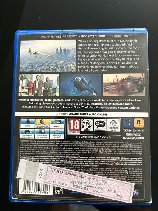 Jogo Grand Theft Auto para PS4