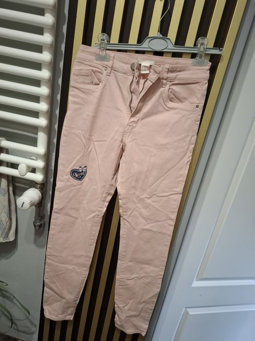 Spodnie pudrowy róż S