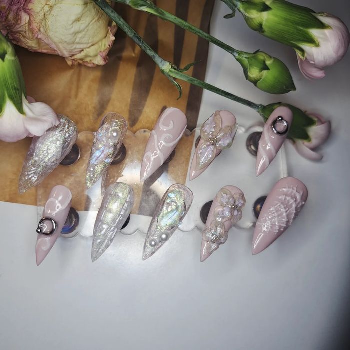 Długie Stilettos Press on nails Tipsy
