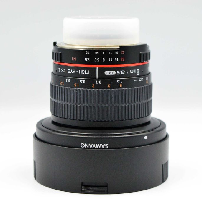 Obiektyw Samyang 8mm f/3.5 UMC CS II do Nikona – stan idealny