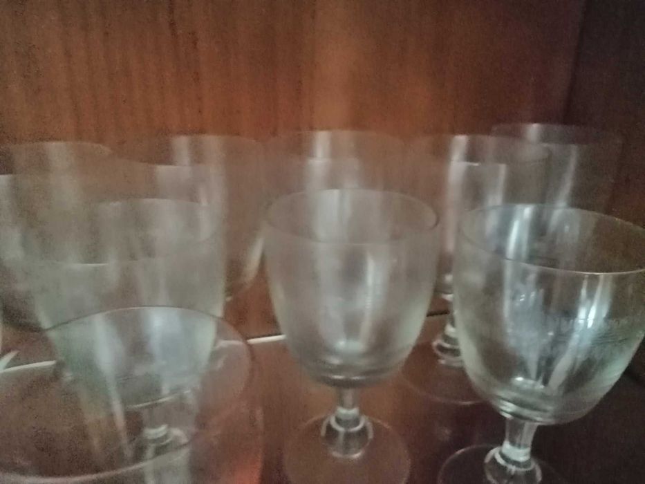 Copos cristal antigos.