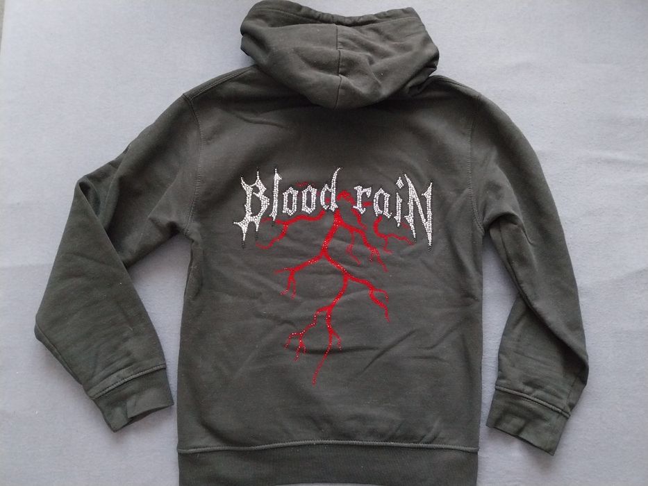 Bluza z kapturem kryształki Disarray Blood Rain roz S
