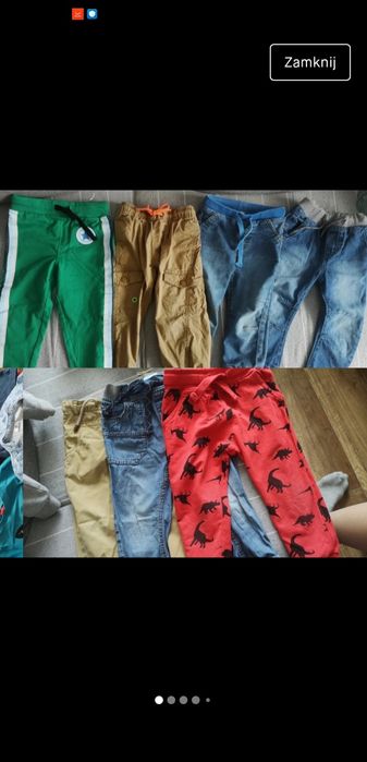 Spodnie dresy jeans chłopięce 86/92