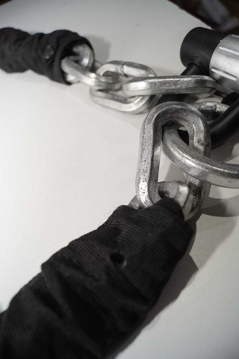 1753 Blokada rowerowa motocyklowa kłódka gruby łańcuch do hulajnogi