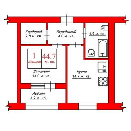 1 кім квартира в новобудові