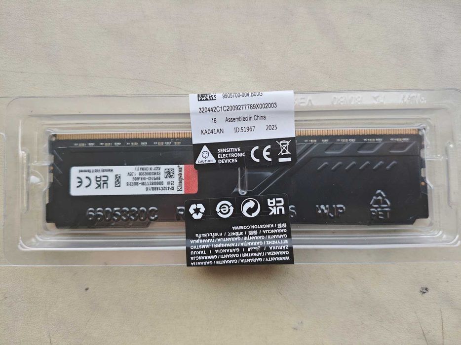 DDR4 Kingston FURY Beast 3200MHz 16gb RAM оперативна пам’ять