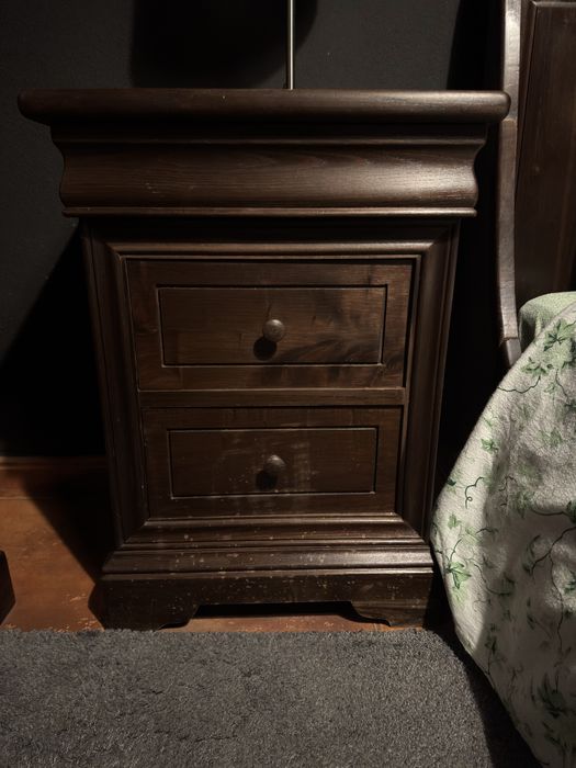 Mobilia de quarto de casal de madeira de carvalho