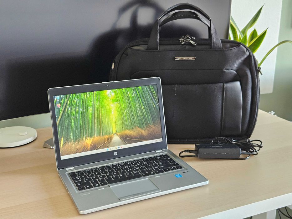 Laptop HP Elitebook Folio 9480m, Intel Core i7, 8GB RAM, 180GB SSD, Win11 Pro, torba