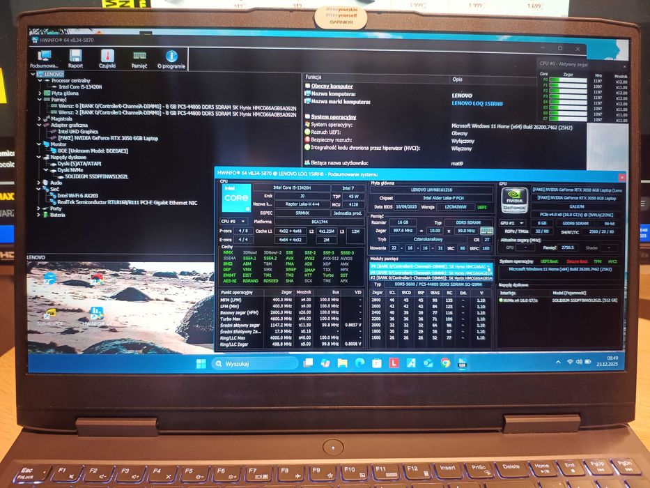 Lenovo LOQ-15 i5-13420H/16GB/512/RTX3050/144Hz