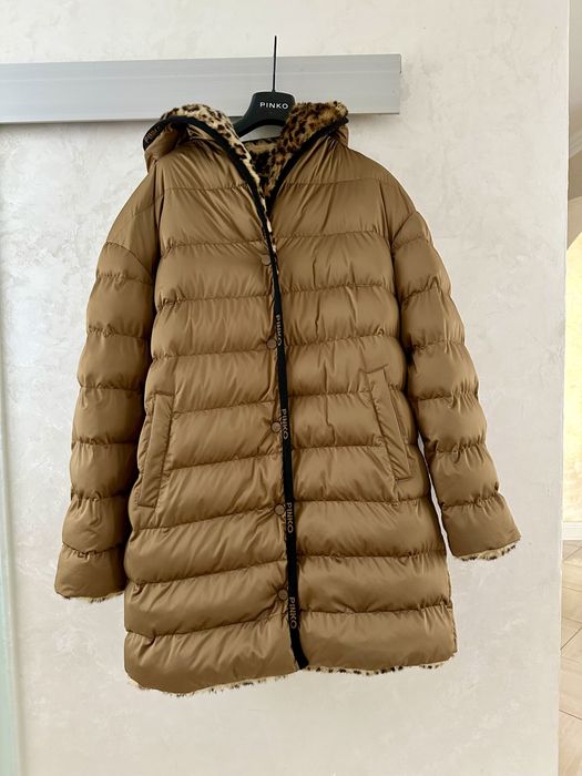 Зимнее пальто Pinko Италия на меховой подкладке лео