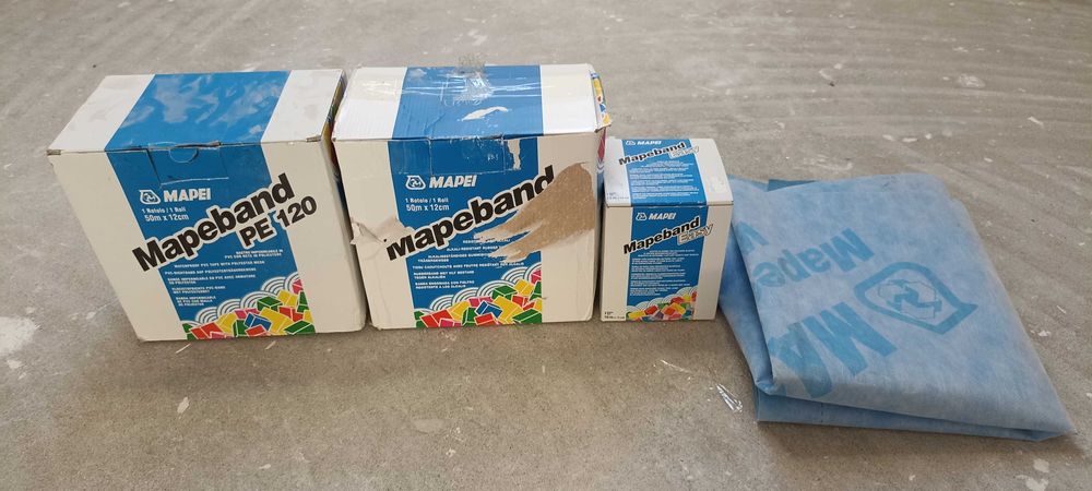 Taśmy Mapei uszczelniające zostały po budowie,hydroizolacyjne