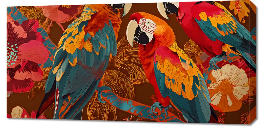 Obraz 100x50cm Kolorowe Ary