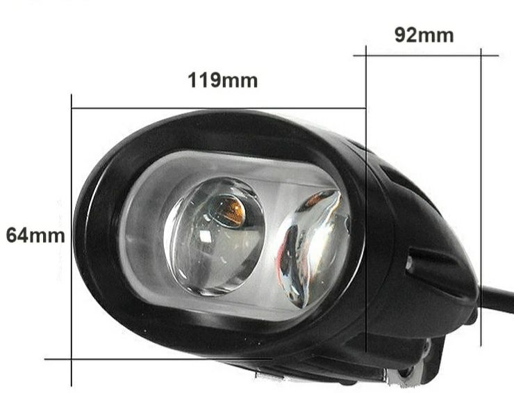 Дополнительные фары 6D Противотуманные LED ПТФ
20w ЛЕД балка ДХО DRL