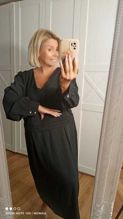 Nowa czarna sukienka polski producent plus size