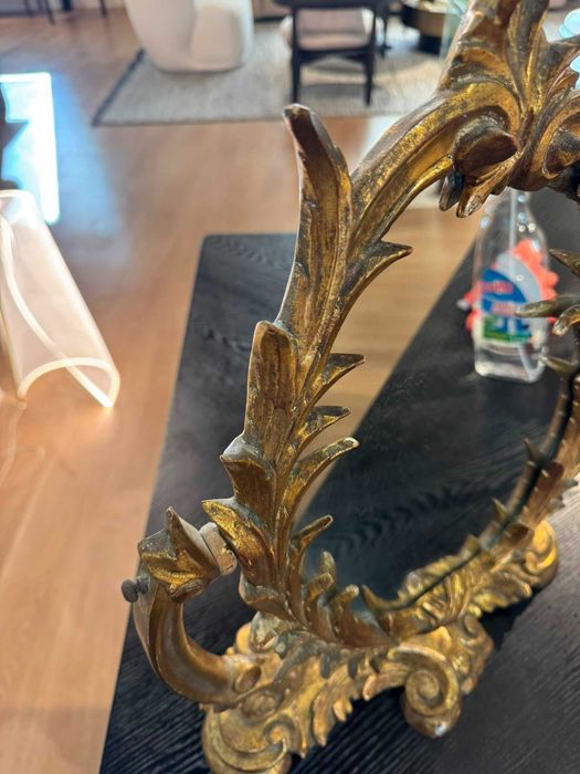 Espelho de mesa em madeira