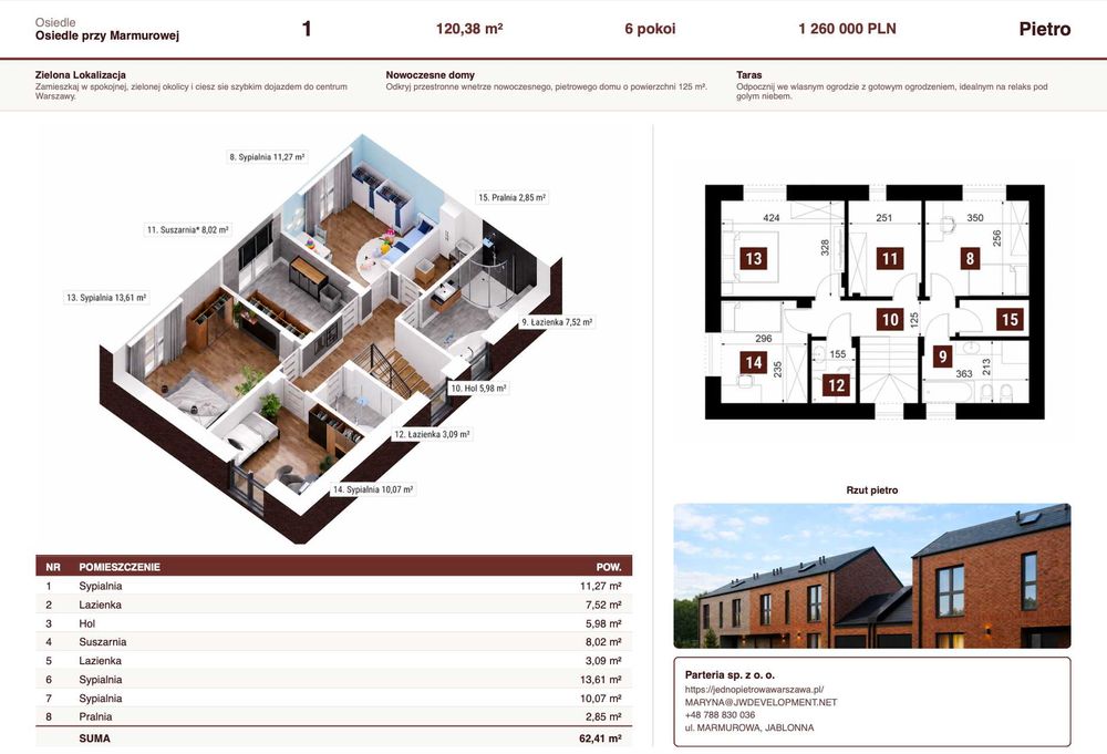 Jabłonna, Dom 120 m² z garażem i ogrodem 335 m²