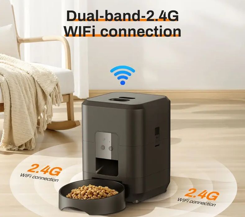 Dispensador Automático de Comida para Gatos Inteligente WiFi