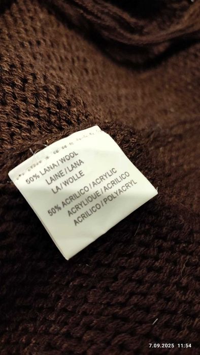 Ponczo 50% wełna, 50% akryl, NOWE
