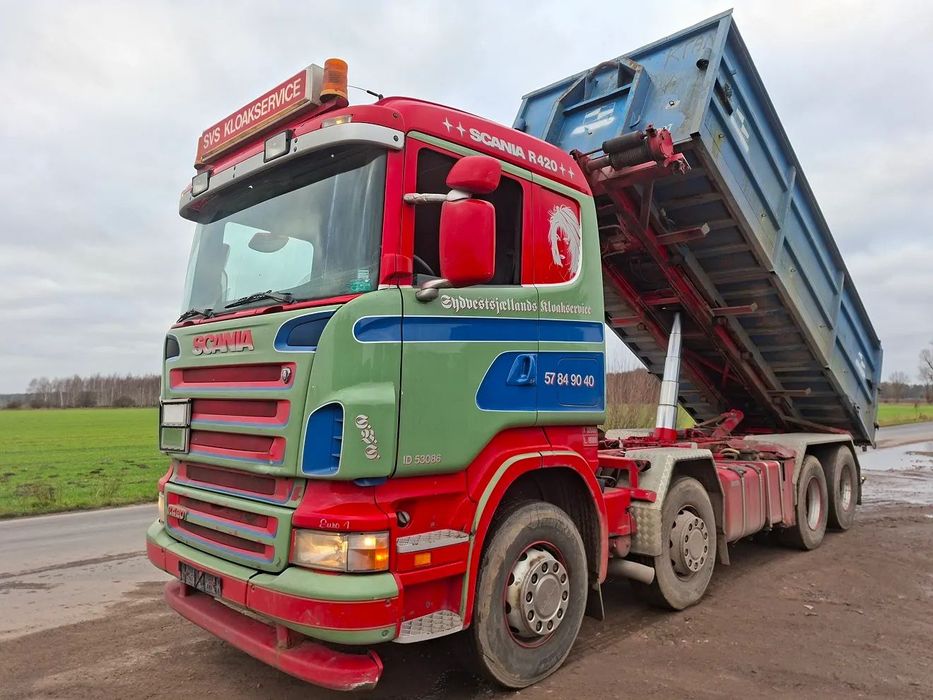 Scania R420  Scania R420 , 8x2 , wywrotka , system s-3 , kontener