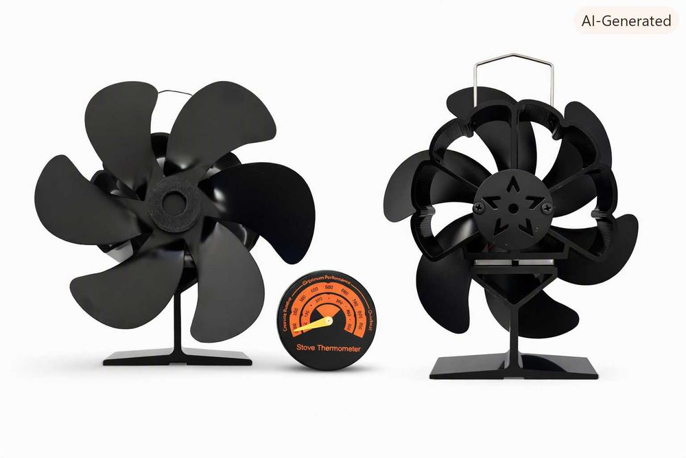 Heat Powered Stove Fan - Ventoinha para Salamandra Sem Eletricidade - Novo - Envio Gratuito