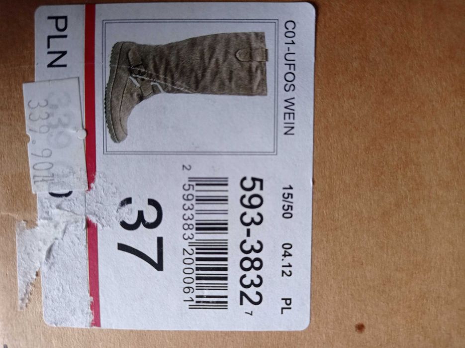 Wysokie damskie buty ze skóry naturalnej Weinbrenner stan idealny