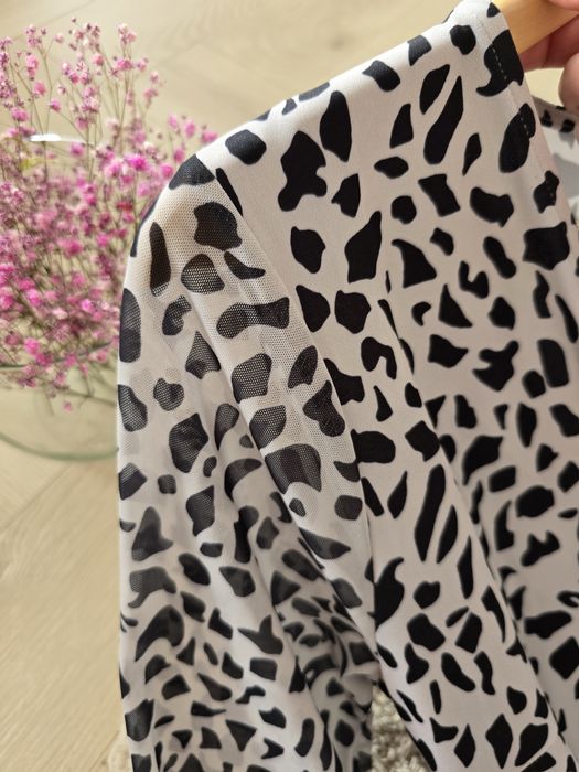 Sukienka drapowany przód Print centki