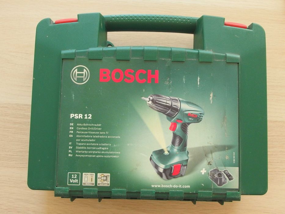 Wkrętarka BOSCH PSR12 ładowarka bateria walizka