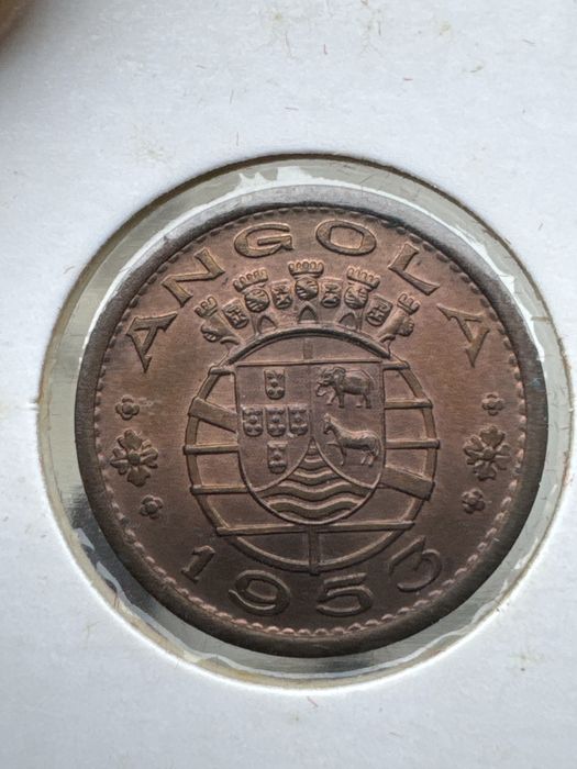 Moeda 50 cent  1953 Angola FDC