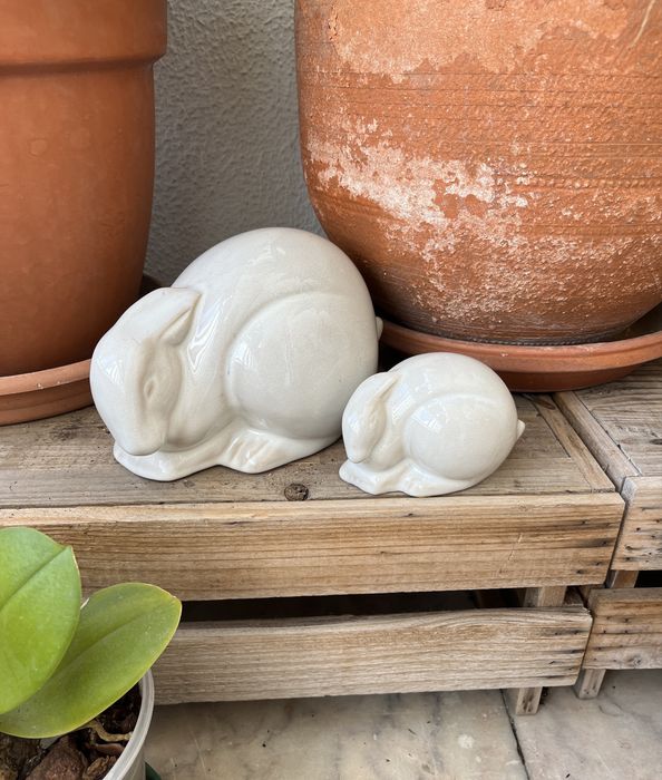 Dois coelhos para decoração