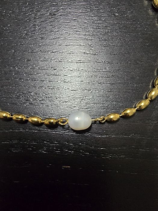 Conjunto de pulseira e cordão em ouro cubano