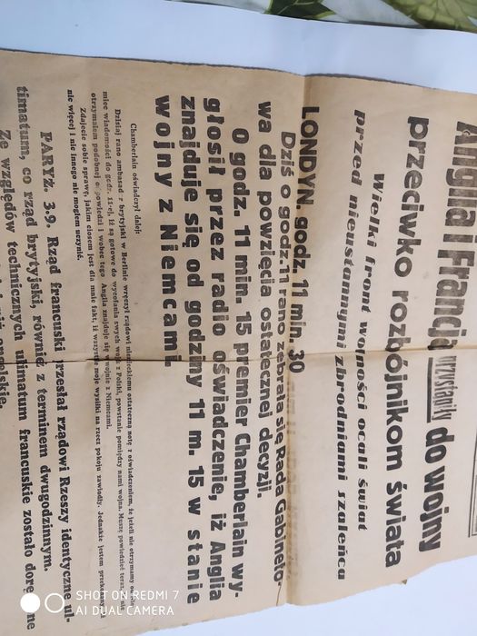 Dodatek nadzwyczajny do gazety 1939r