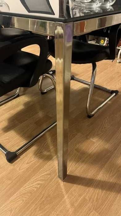 Mesa Refeição Reunião TORSBY IKEA Preta em vidro - Sem cadeiras