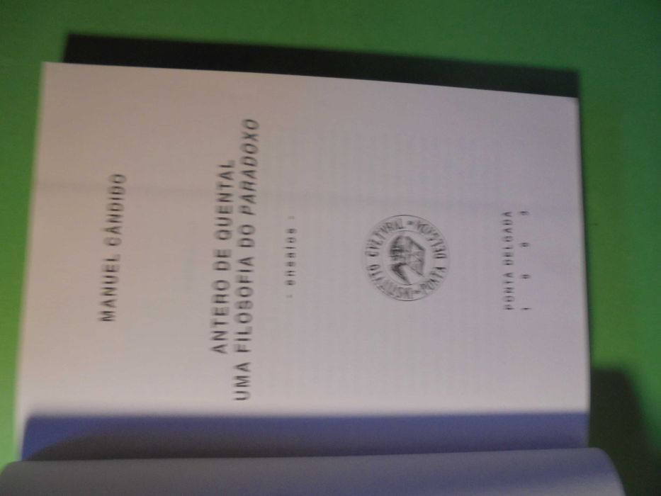 Cândido (Manuel);Antero de Quental-Uma Filosofia do Paradoxo