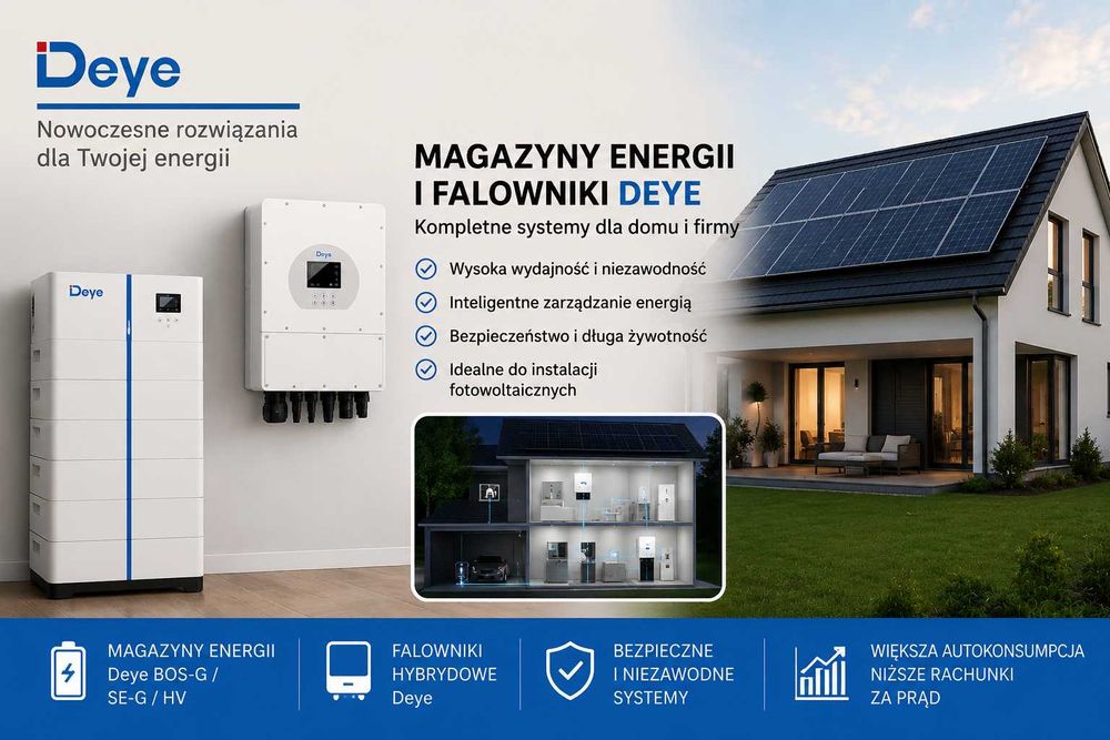 Fotowoltaika instalacja pv panel 3kw 5KW 10KW Deye Sitebel pompa gruntowa magazyn energii wiatrak