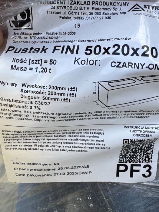 500x200x200 CZARNY ONYKS WYPRZEDAŻ ! super cena