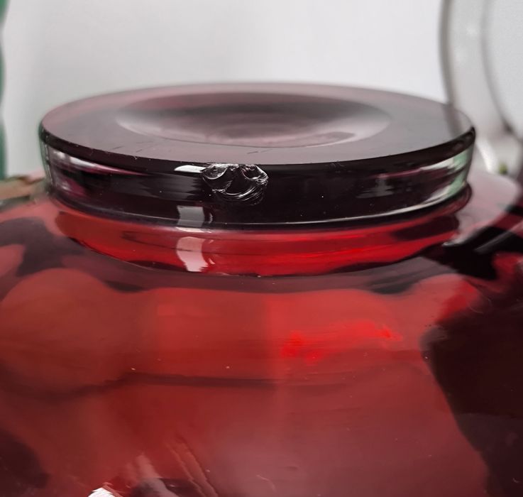 Wazon Tarnowiec duży Jaś piękne stare kolorowe szkło