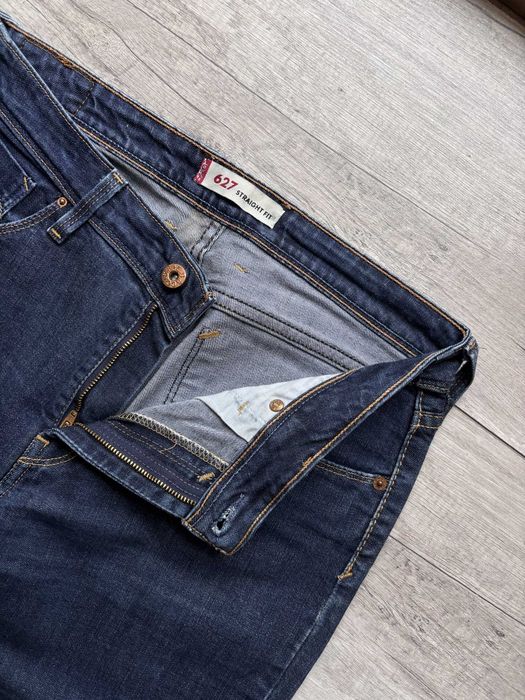 Levi's 627 W31 L32 Spodnie Jeansy Damskie Proste Granatowe Vintage