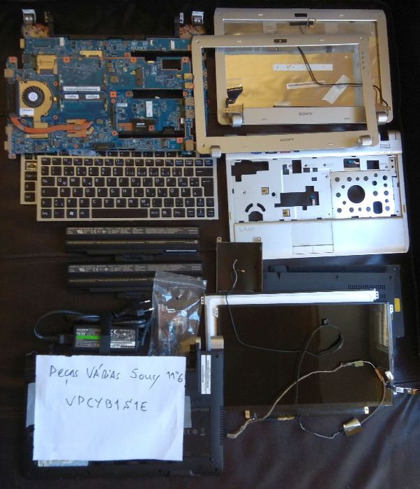 Notebook Sony vaio serie VPCYB para peças (Material diverso)64738999510529122