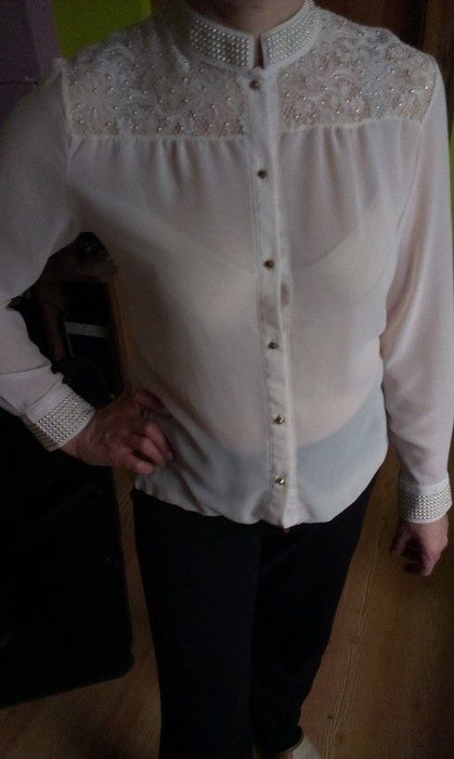 Mgiełka ecri ozdoba uni