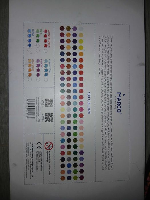 Кольорові Олівці: Marco Chroma 100 Colors (Glide Technology)