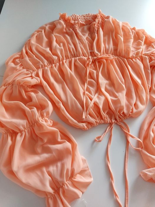 Stylowa bluzka koszula falbaniasta r.UNI