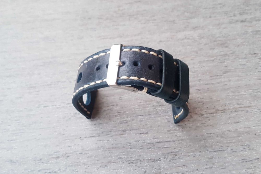 Skórzany pasek typu rally postarzany